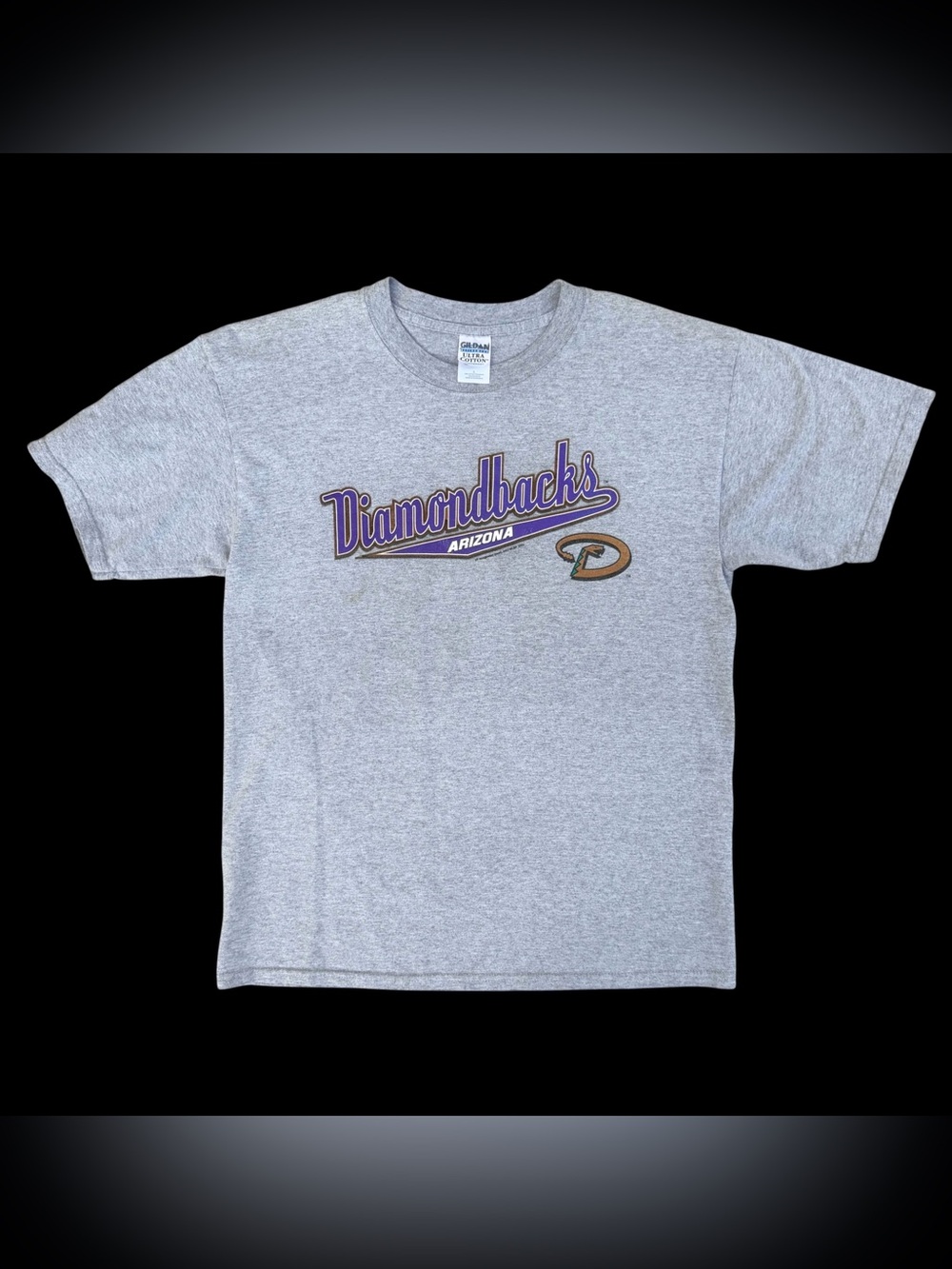 Vintage 2002 Arizona Diamondbacks Script T-Shirt Gray Size Large MLB Y2K